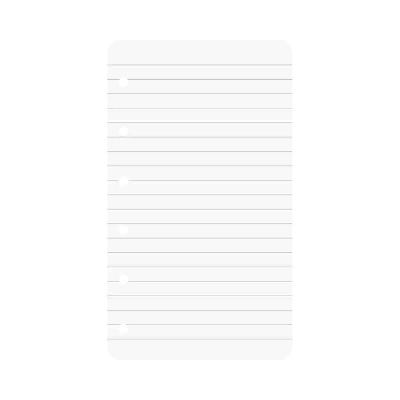 BRUNNEN Ringbucheinlagen in A4, A5, A6 und A7 / 20-, 50- und 100-Blatt - A7 | liniert, weiß, 50 Blatt - Blatt
