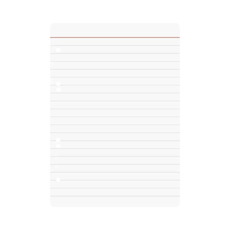 BRUNNEN Ringbucheinlagen in A4, A5, A6 und A7 / 20-, 50- und 100-Blatt - A5 | liniert, weiß, 100 Blatt - Blatt