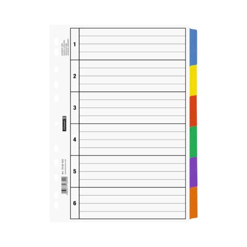 BRUNNEN Ringbuchregister FACT!plus A4 - 6-, 10-, und 12-Blatt - 6 Blatt Karton
