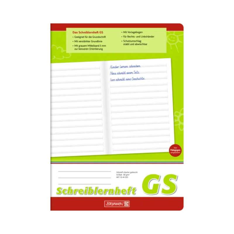 BRUNNEN Schreiblernheft in DIN-A4 - 16-Blatt - verschiedene Lineaturen - A4 Lineatur GS