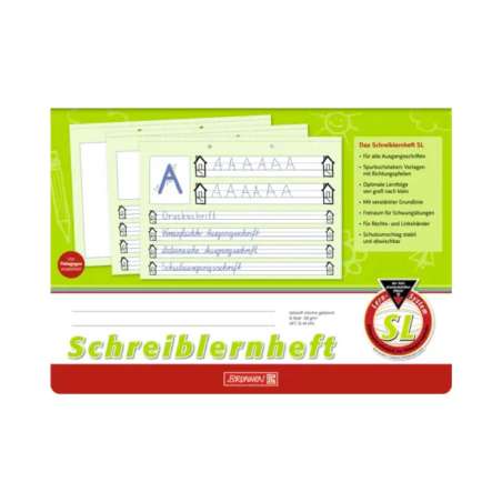 BRUNNEN Schreiblernheft in DIN-A4 - 16-Blatt - verschiedene Lineaturen - A4 quer Lineatur SL