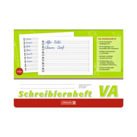 BRUNNEN Schreiblernheft in DIN-A4 - 16-Blatt - verschiedene Lineaturen - A4 quer Lineatur VA
