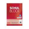 BRUNNEN Schulblock Recycling A4 - 50-Blatt - verschiedene Lineaturen - A4 Lineatur 28 | 50 Blatt, rot