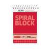Brunnen Spiral- und Stenoblock in DIN A5, A6 und A7 - kariert und liniert - A7 kariert | 50 Blatt, rot