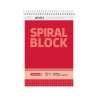 Brunnen Spiral- und Stenoblock in DIN A5, A6 und A7 - kariert und liniert - A5 kariert | 50 Blatt, rot