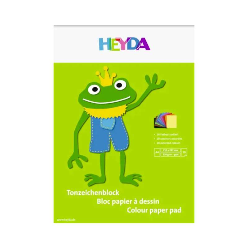 BRUNNEN Tonpapier - A4 und A3 - 10 bis 25 Blatt - 100 % Recyclingpapier - in verschiedenen Farben - A4, 10 Blatt