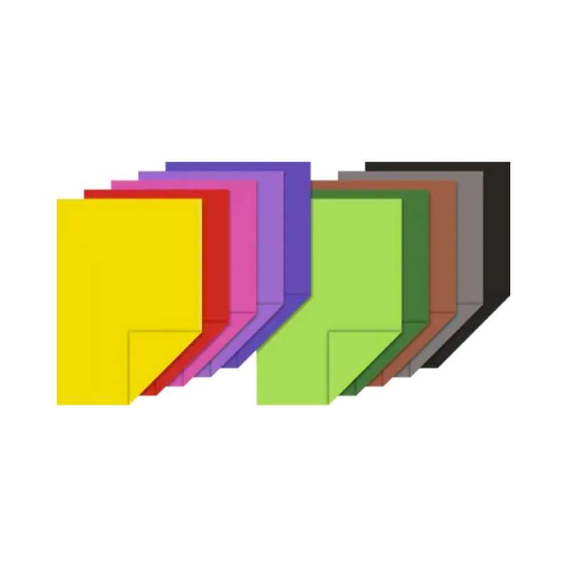 BRUNNEN Tonpapier - A4 und A3 - 10 bis 25 Blatt - 100 % Recyclingpapier - in verschiedenen Farben - A4, 20 Blatt - Farben