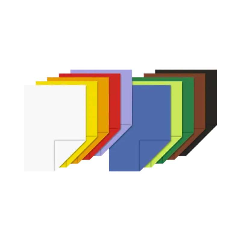 BRUNNEN Tonpapier - A4 und A3 - 10 bis 25 Blatt - 100 % Recyclingpapier - 25×35 cm | 10 Blatt, 130 g/m² - Farben