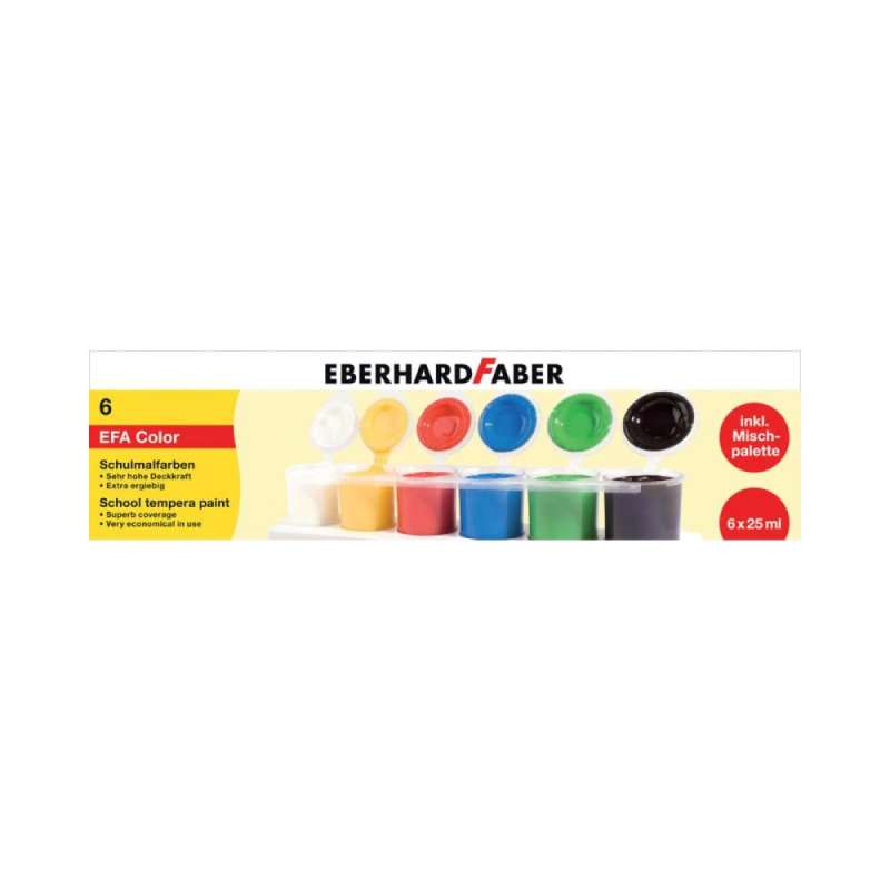 EBERHARD FABER Schulmalfarben Tempera 6-Stück - 150ml