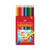 FABER-CASTELL Farbstifte Jumbo dreikant - in drei verschiedenen Setgrößen - 12er Set offen