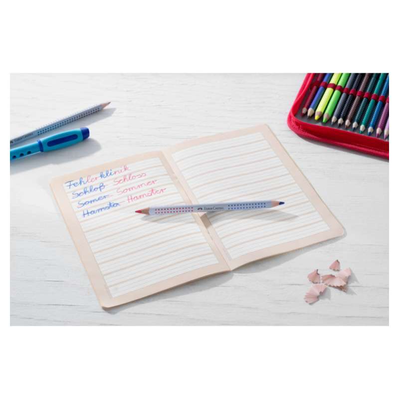 Faber-Castell Silbetrennstift Jumbo-Grip Duo - rot-blau - Buch