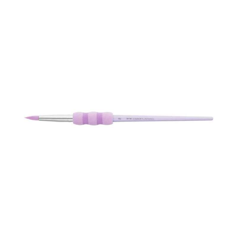 FABER-CASTELL Haarpinselset-Schulpinsel - 4er Set - pastell - pink