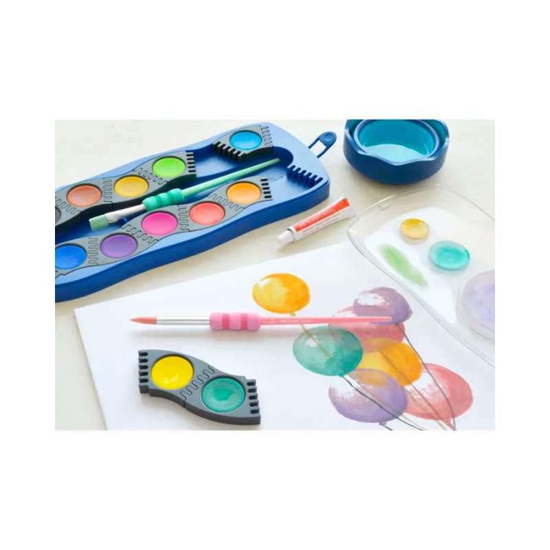 FABER-CASTELL Haarpinselset-Schulpinsel - 4er Set - pastell - malen