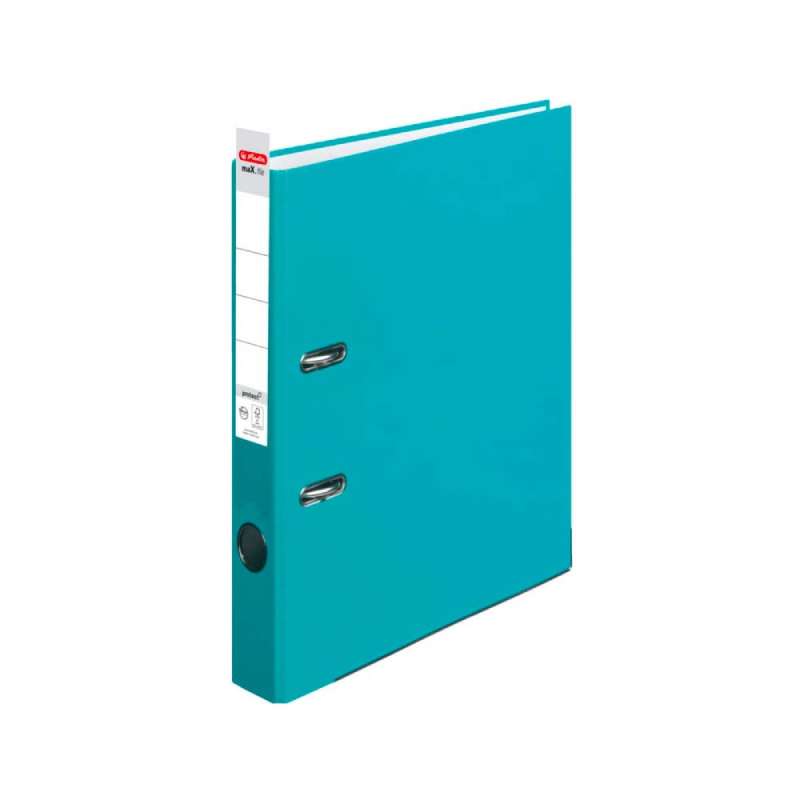 HERLITZ Ordner maX.file protect - in verschiedenen Größen und vielen Farben - protect, A4, 50mm, türkis Label