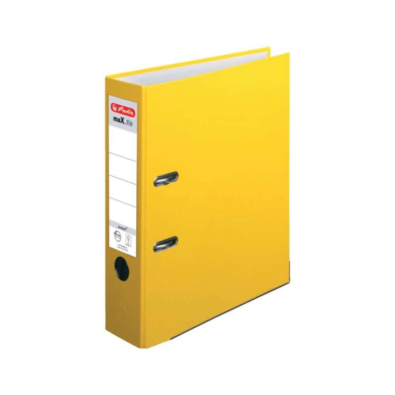 HERLITZ Ordner maX.file protect - in verschiedenen Größen und vielen Farben - protect, A4, 80mm, gelb
