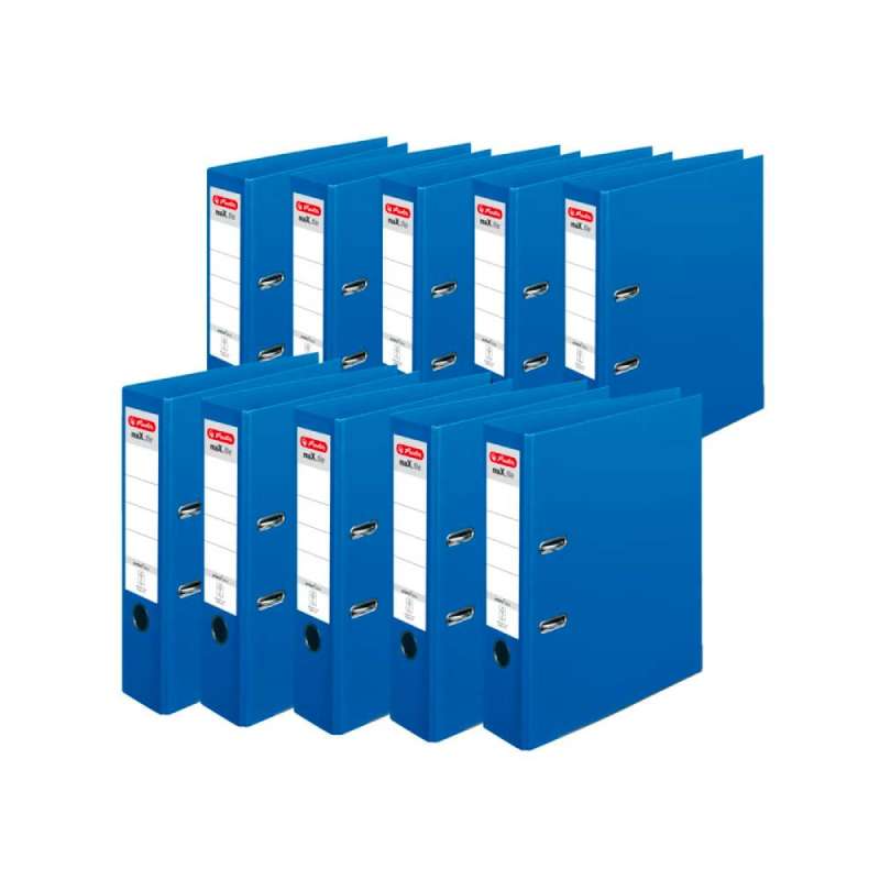 HERLITZ Ordner maX.file protect - in verschiedenen Größen und vielen Farben - protect plus, A4, 80mm, blau Menge