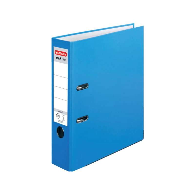 HERLITZ Ordner maX.file protect - in verschiedenen Größen und vielen Farben - protect, A4, 80mm, sky blue