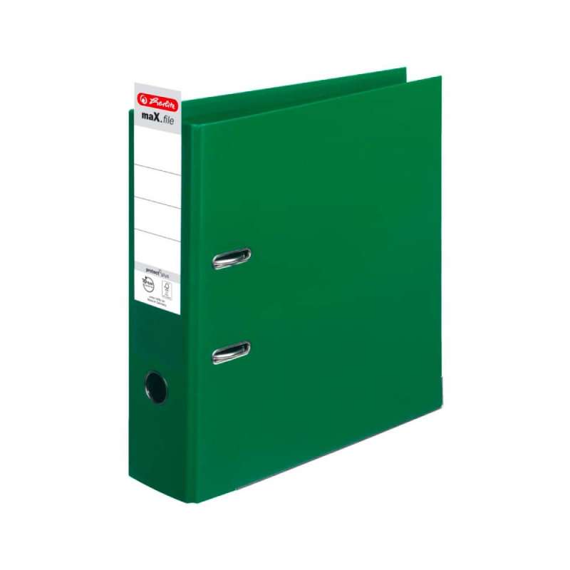 HERLITZ Ordner maX.file protect - in verschiedenen Größen und vielen Farben - protect plus, A4, 80mm, grün Label