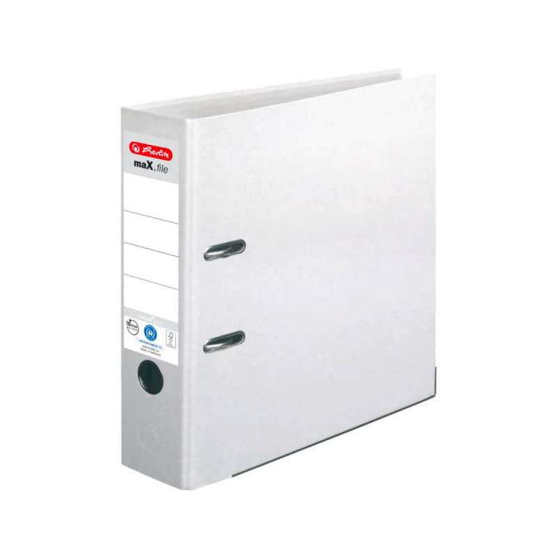 HERLITZ Ordner maX.file protect - in verschiedenen Größen und vielen Farben - plus, A4, 80mm, weiß