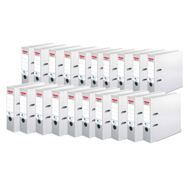 HERLITZ Ordner maX.file protect - in verschiedenen Größen und vielen Farben - plus, A4, 80mm, weiß Menge