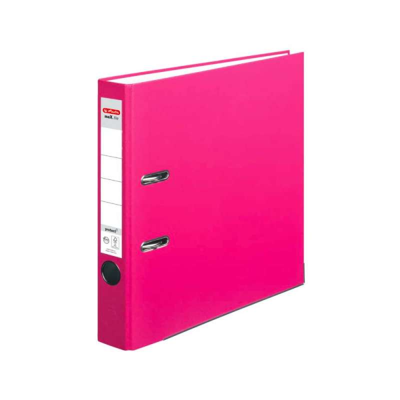 HERLITZ Ordner maX.file protect - in verschiedenen Größen und vielen Farben - protect, A4, 50mm, pink