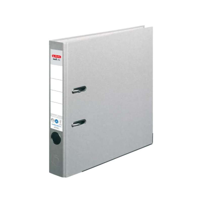 HERLITZ Ordner maX.file protect - in verschiedenen Größen und vielen Farben - plus, A4, 50mm, grau