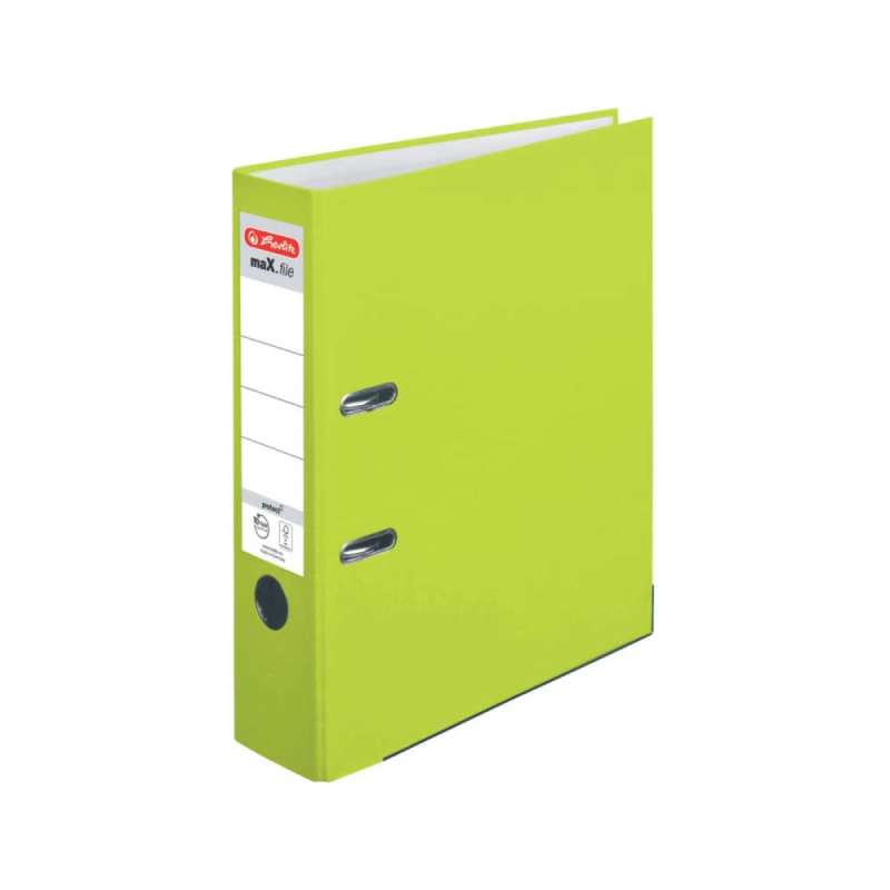 HERLITZ Ordner maX.file protect - in verschiedenen Größen und vielen Farben - A4, 80mm, neongrün