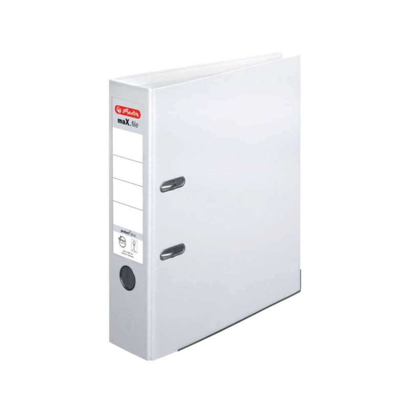 HERLITZ Ordner maX.file protect - in verschiedenen Größen und vielen Farben - plus, A4, 80mm, weiß