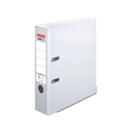 HERLITZ Ordner maX.file protect - in verschiedenen Größen und vielen Farben - plus, A4, 80mm, weiß