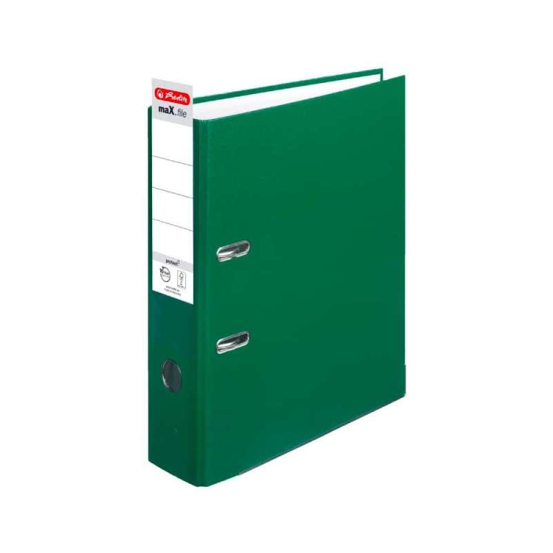 HERLITZ Ordner maX.file protect - in verschiedenen Größen und vielen Farben - protect, A4, 80mm, grün - Label
