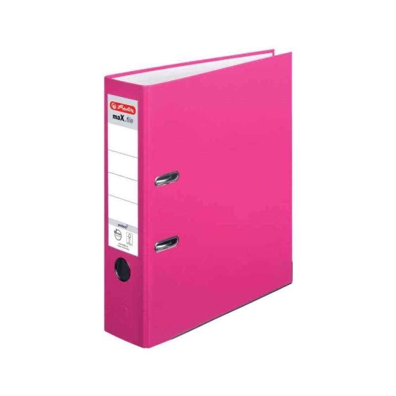 HERLITZ Ordner maX.file protect - in verschiedenen Größen und vielen Farben - protect, A4, 80mm, pink