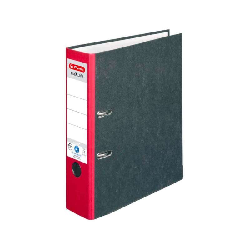 HERLITZ Ordner maX.file protect - in verschiedenen Größen und vielen Farben - nature, A4, 80mm, rot