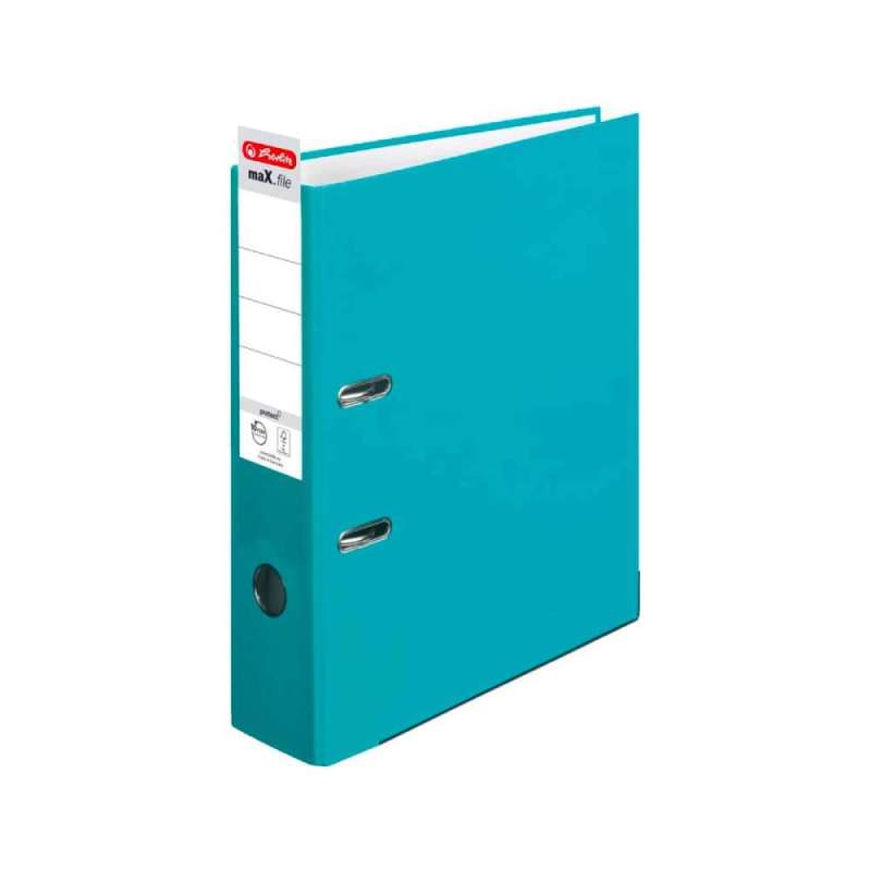 HERLITZ Ordner maX.file protect - in verschiedenen Größen und vielen Farben - protect, A4, 80mm, türkis Label