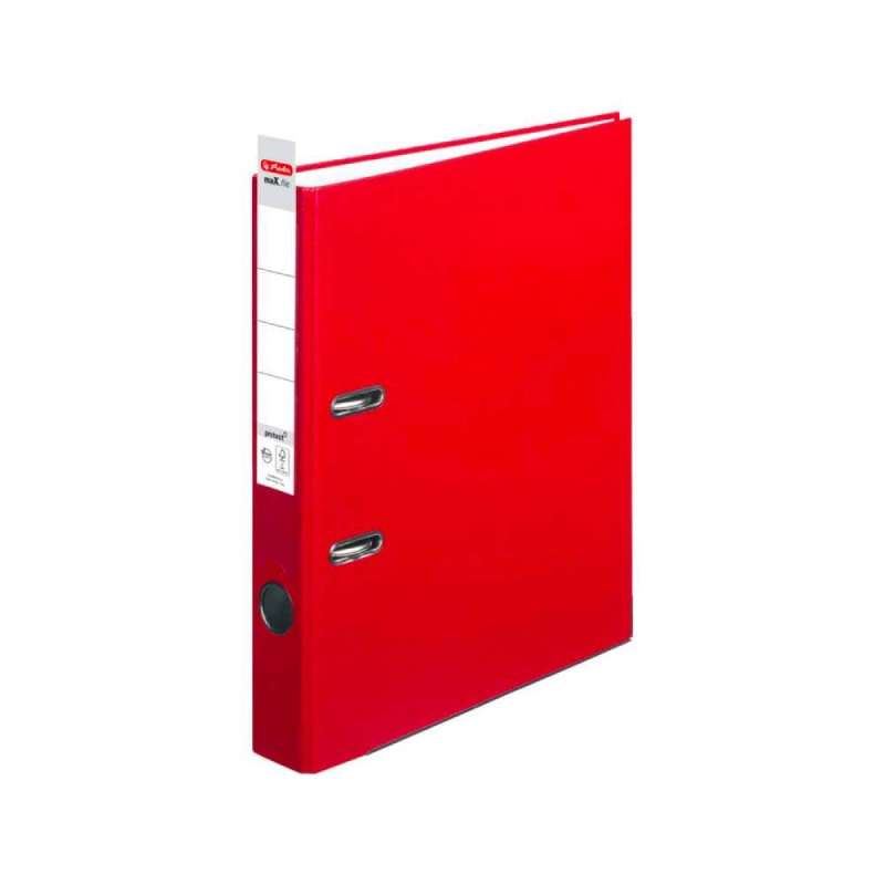 HERLITZ Ordner maX.file protect - in verschiedenen Größen und vielen Farben - protect, A4, 50mm, rot Label