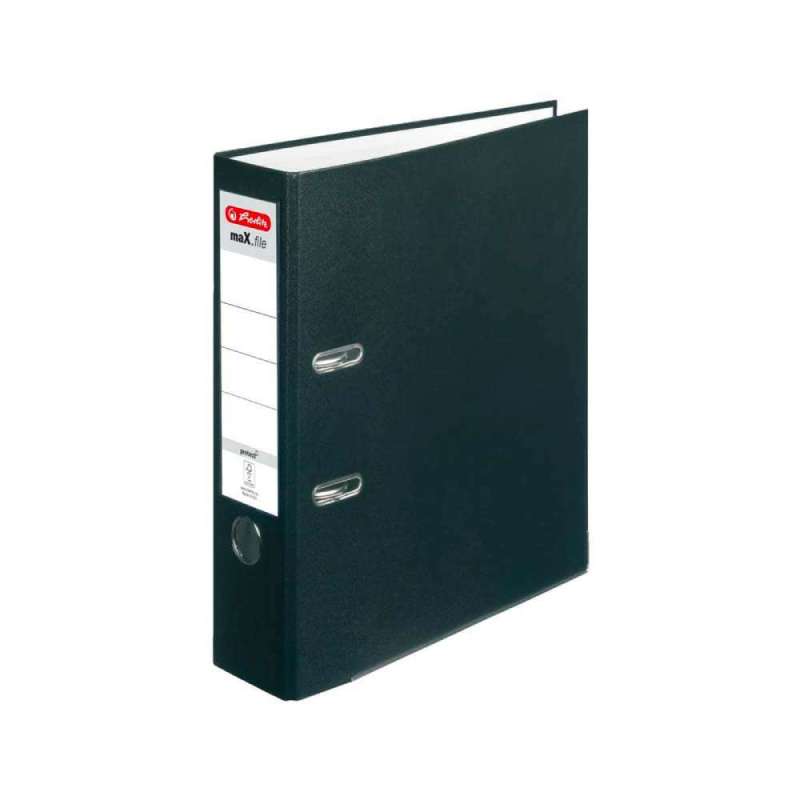 HERLITZ Ordner maX.file protect - in verschiedenen Größen und vielen Farben - A4, 80mm, schwarz