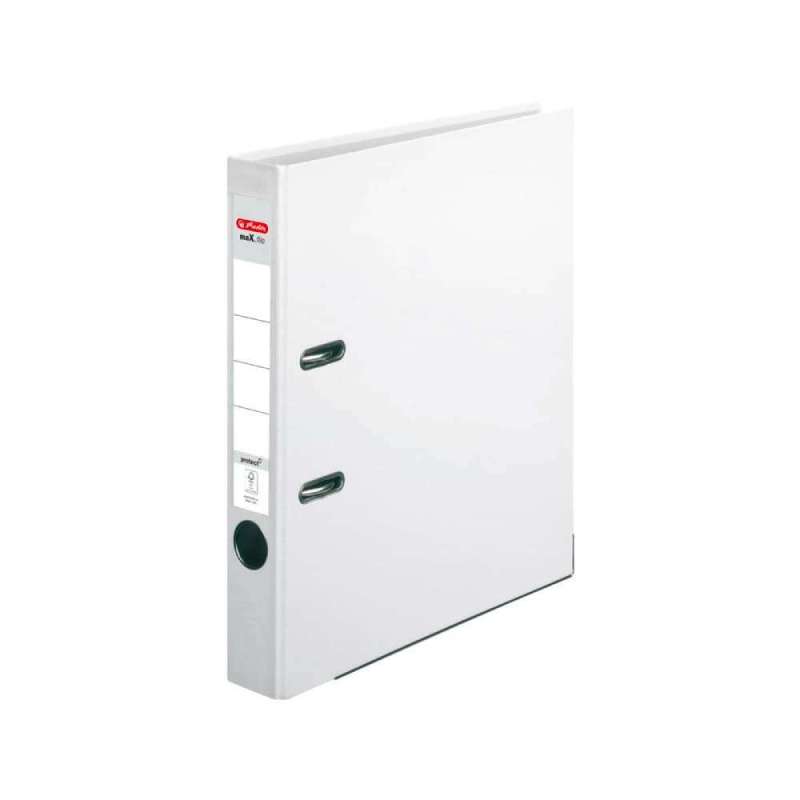 HERLITZ Ordner maX.file protect - in verschiedenen Größen und vielen Farben - protect, A4, 50mm, weiß