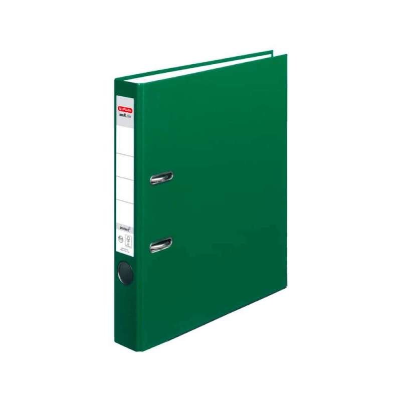 HERLITZ Ordner maX.file protect - in verschiedenen Größen und vielen Farben - protect, A4, 50mm, grün