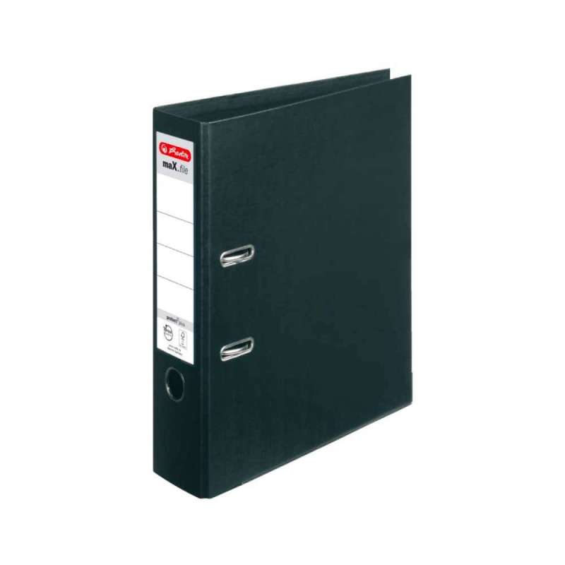 HERLITZ Ordner maX.file protect - in verschiedenen Größen und vielen Farben - protect plus, A4, 80mm, schwarz