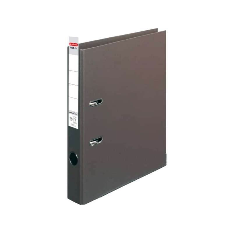 HERLITZ Ordner maX.file protect - in verschiedenen Größen und vielen Farben - protect plus, A4, 50mm, braun Label