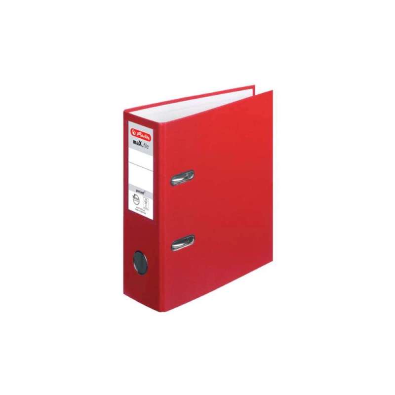 HERLITZ DIN A5 Ordner maX.file protectv - DIN-A5 - A5 hoch, 80mm, rot