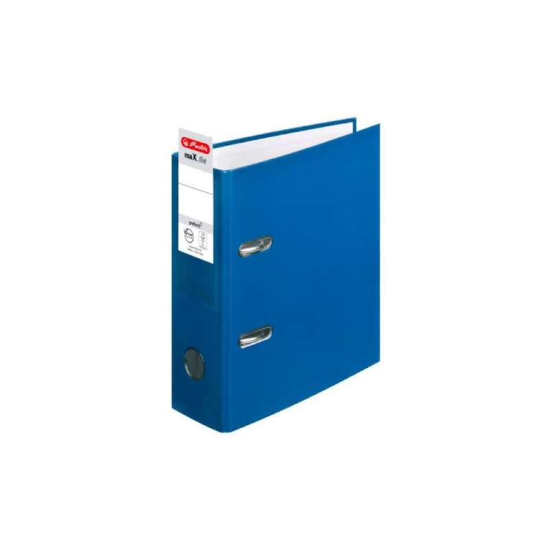 HERLITZ DIN A5 Ordner maX.file protectv - DIN-A5 - A5 hoch, 80mm, blau Label