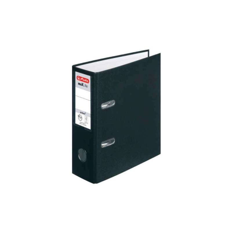 HERLITZ DIN A5 Ordner maX.file protectv - DIN-A5 - A5 hoch, 80mm, schwarz