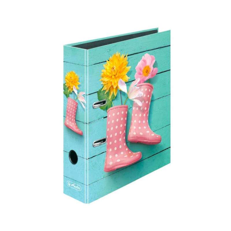 HERLITZ DIN A4 Ordner mit verschiedenen Motiven - 80mm Breite - Gummistiefel