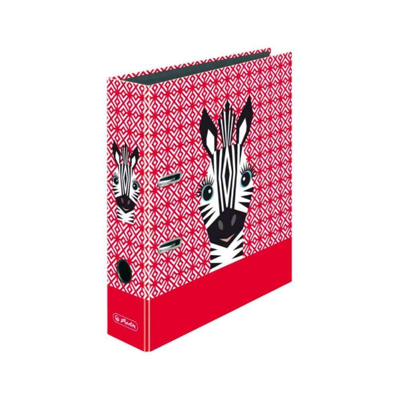 HERLITZ DIN A4 Ordner mit verschiedenen Motiven - 80mm Breite - Zebra
