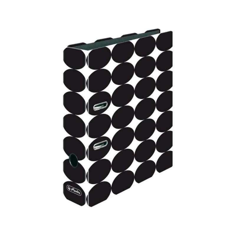 HERLITZ DIN A4 Ordner mit verschiedenen Motiven - 80mm Breite - Just Black