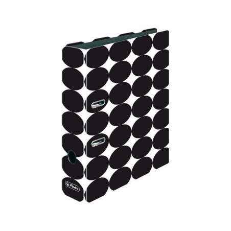 HERLITZ DIN A4 Ordner mit verschiedenen Motiven - 80mm Breite - Just Black