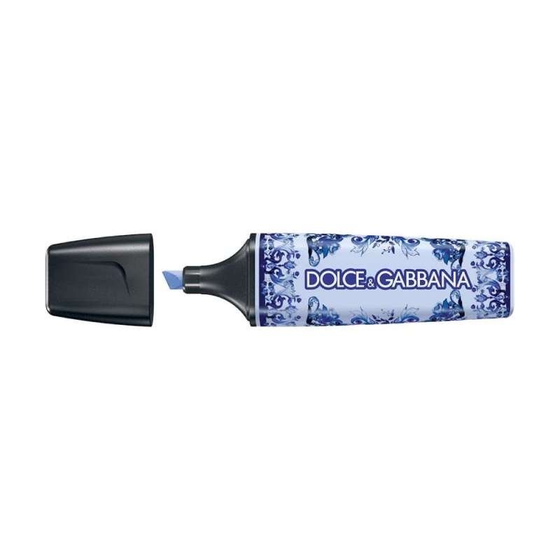 STABILO Textmarker BOSS ORIGINAL DOLCE & GABBANA Limited Edition Einzelstift blau geöffnet