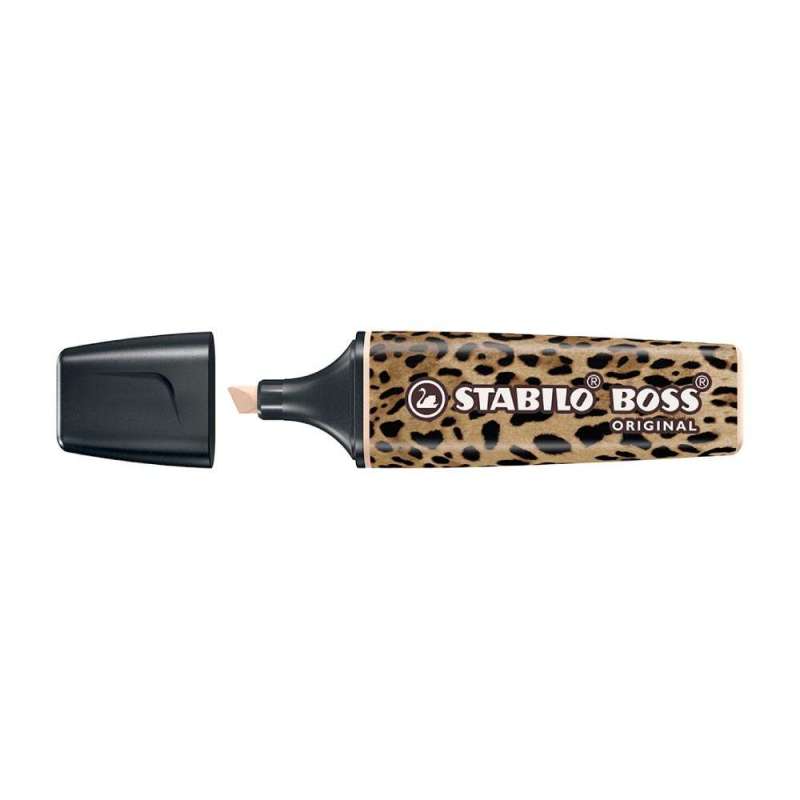 STABILO Textmarker BOSS ORIGINAL DOLCE & GABBANA Limited Edition Einzelstift Leopard geöffnet