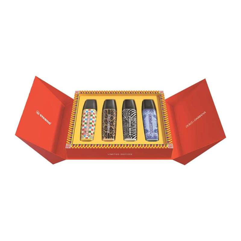 STABILO Textmarker BOSS ORIGINAL DOLCE & GABBANA Limited Edition von oben seitlich