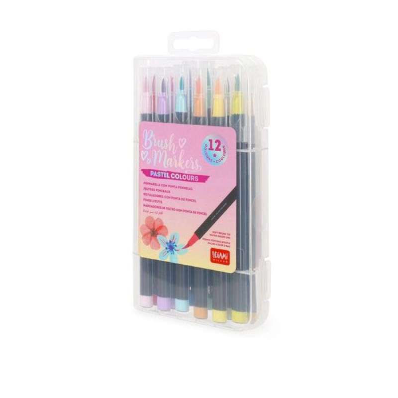 Kopie von LEGAMI Brush Markers Set pastell Farben - 12 Stück Verpackung
